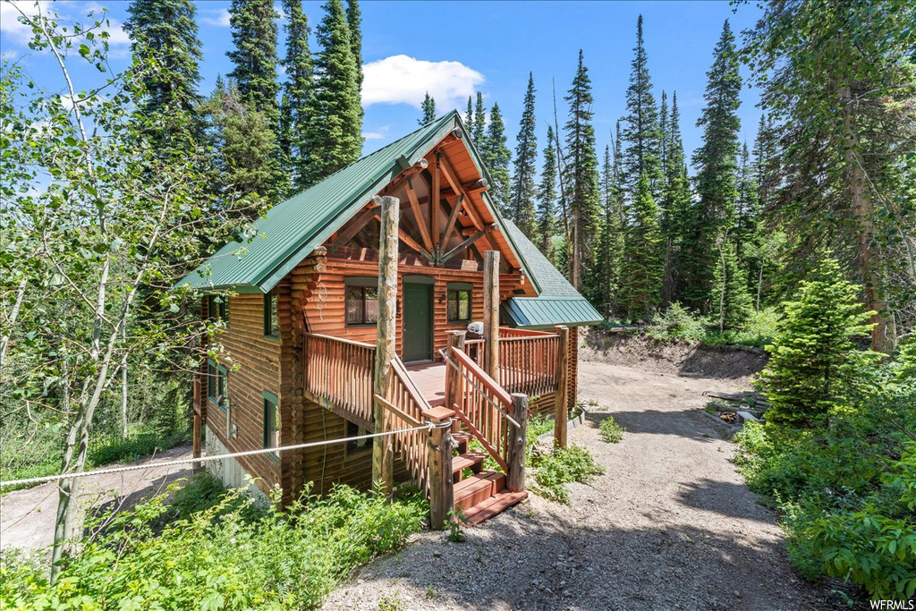 View of log-style house