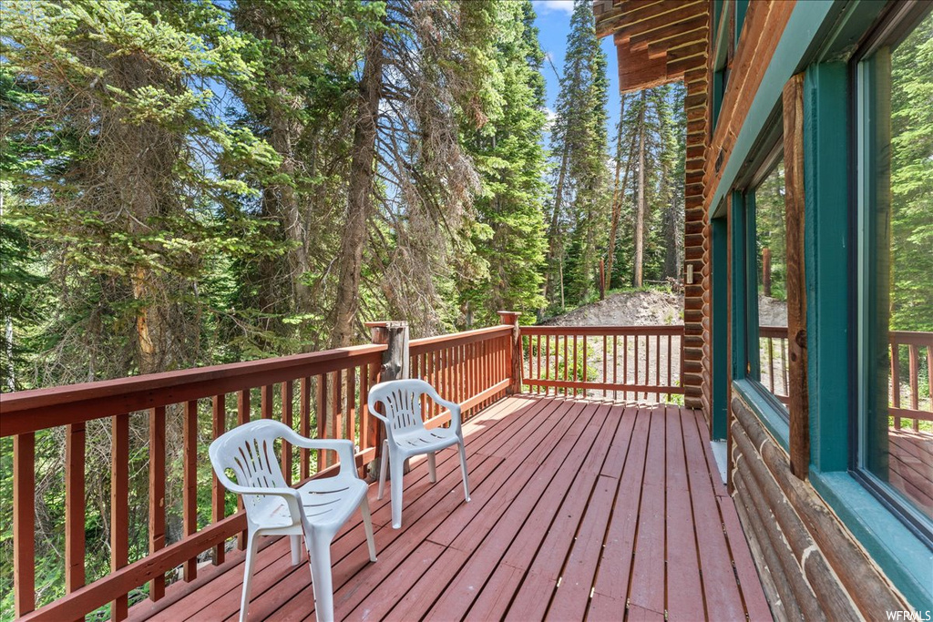 View of wooden terrace
