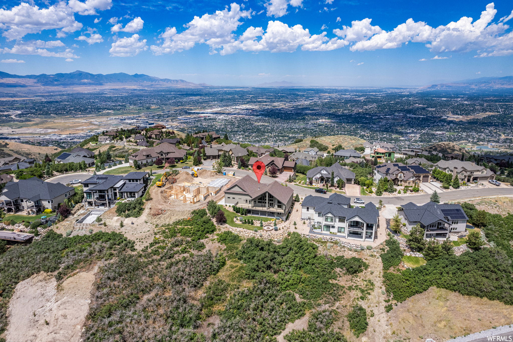 Birds eye view of property