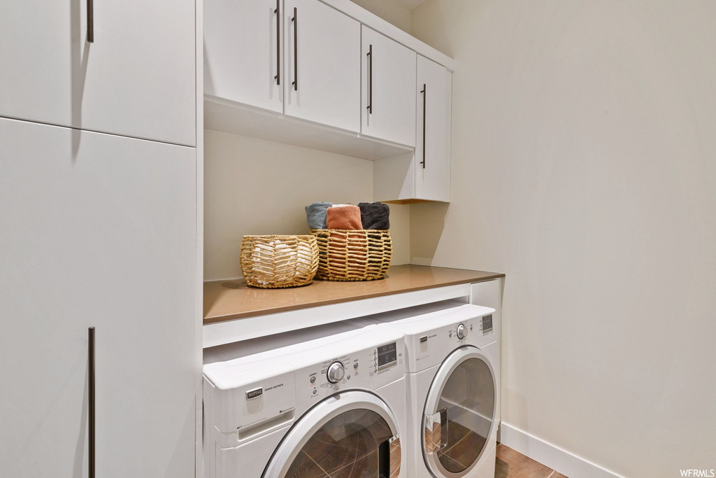Laundry room with separate washer and dryer