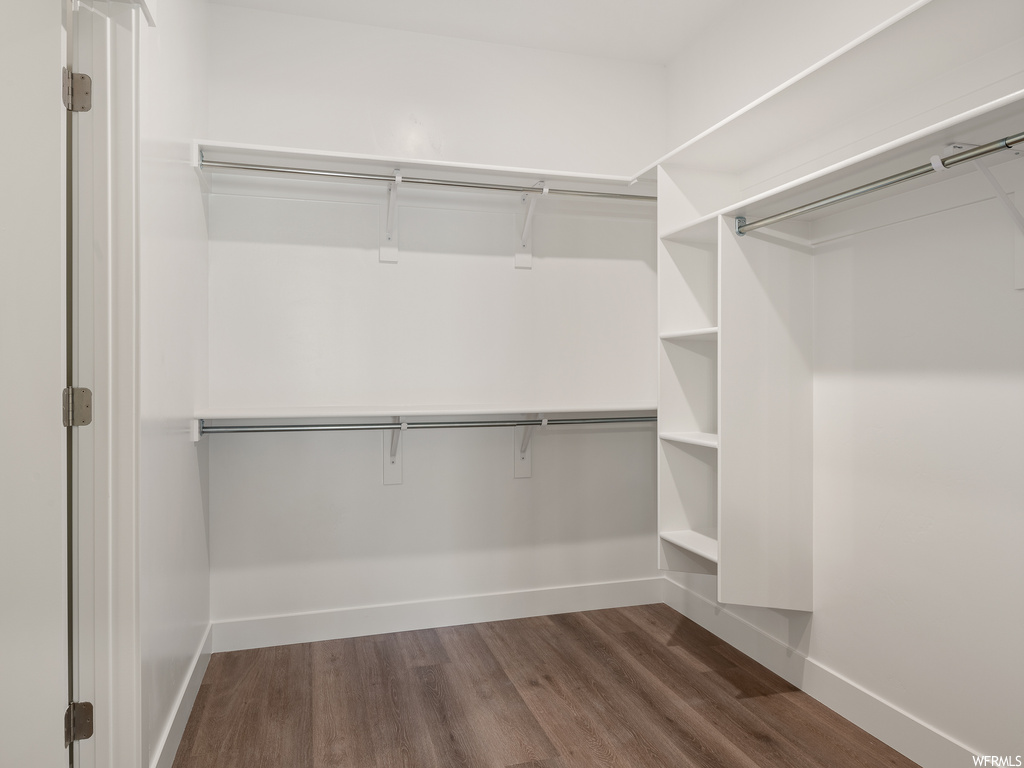 Wardrobe with hardwood flooring