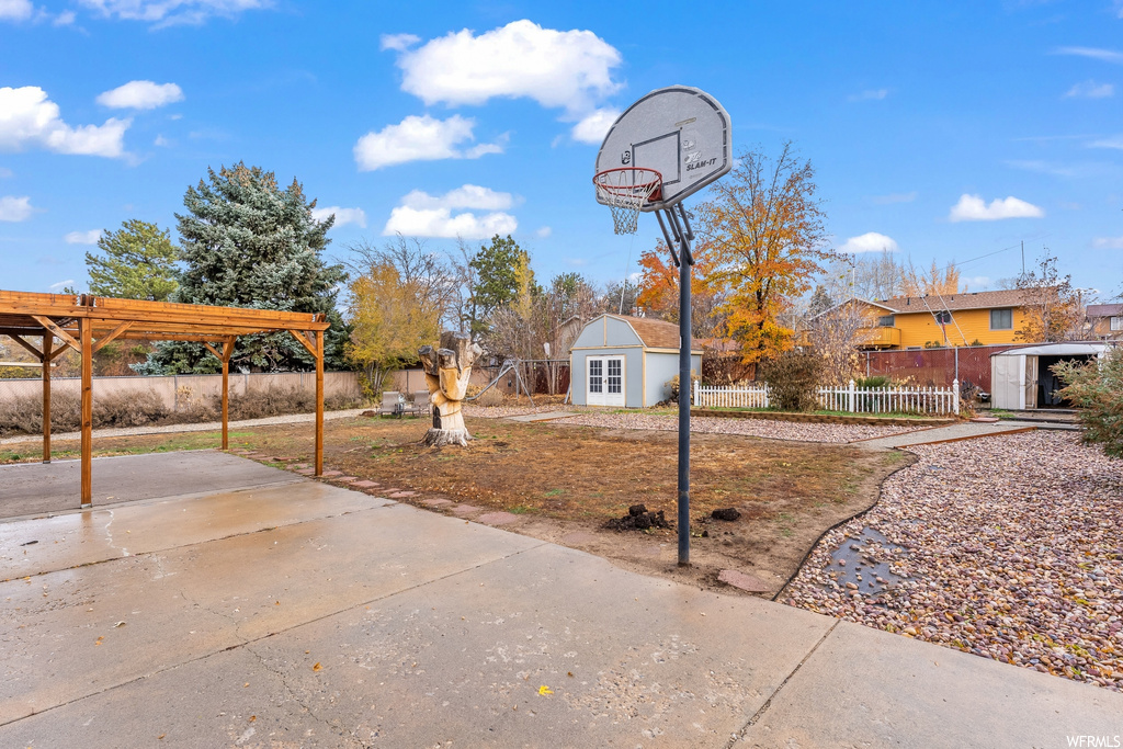 View of basketball court