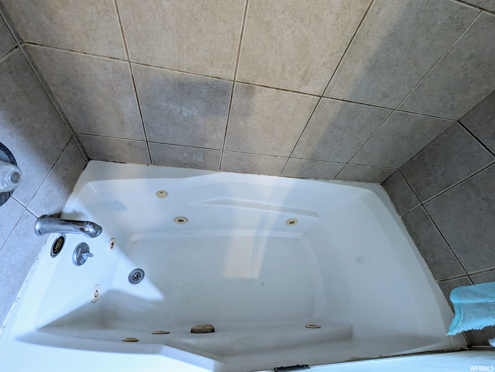Bathroom featuring a washtub