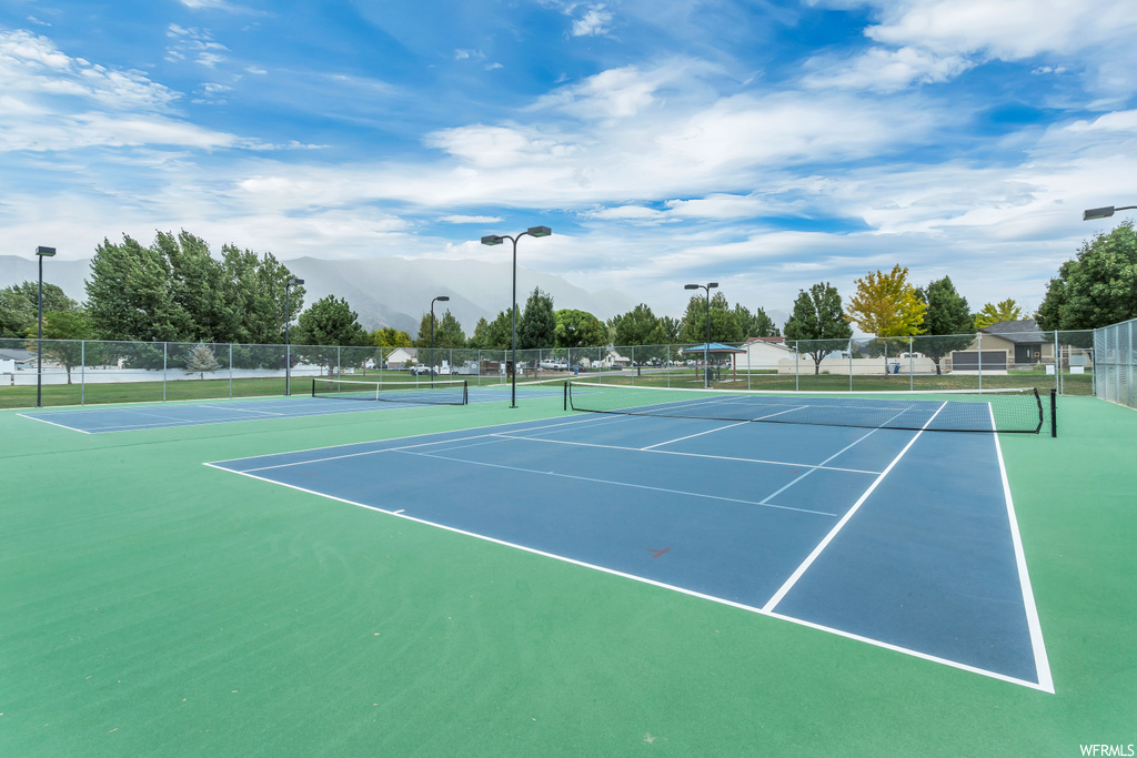 View of tennis court