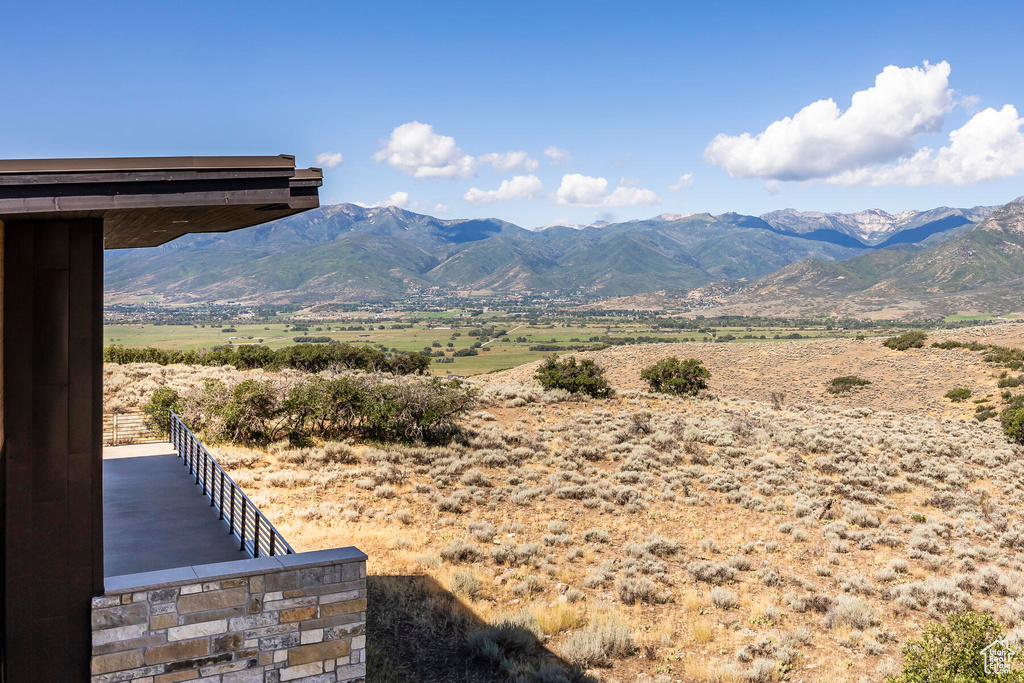 Mountain view with a rural view