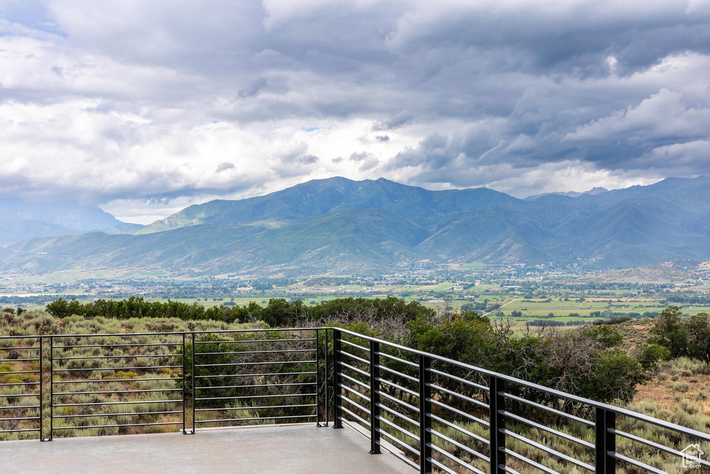 Mountain view featuring a rural view