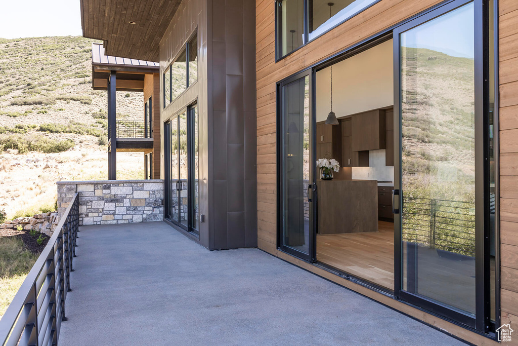 Balcony with a patio