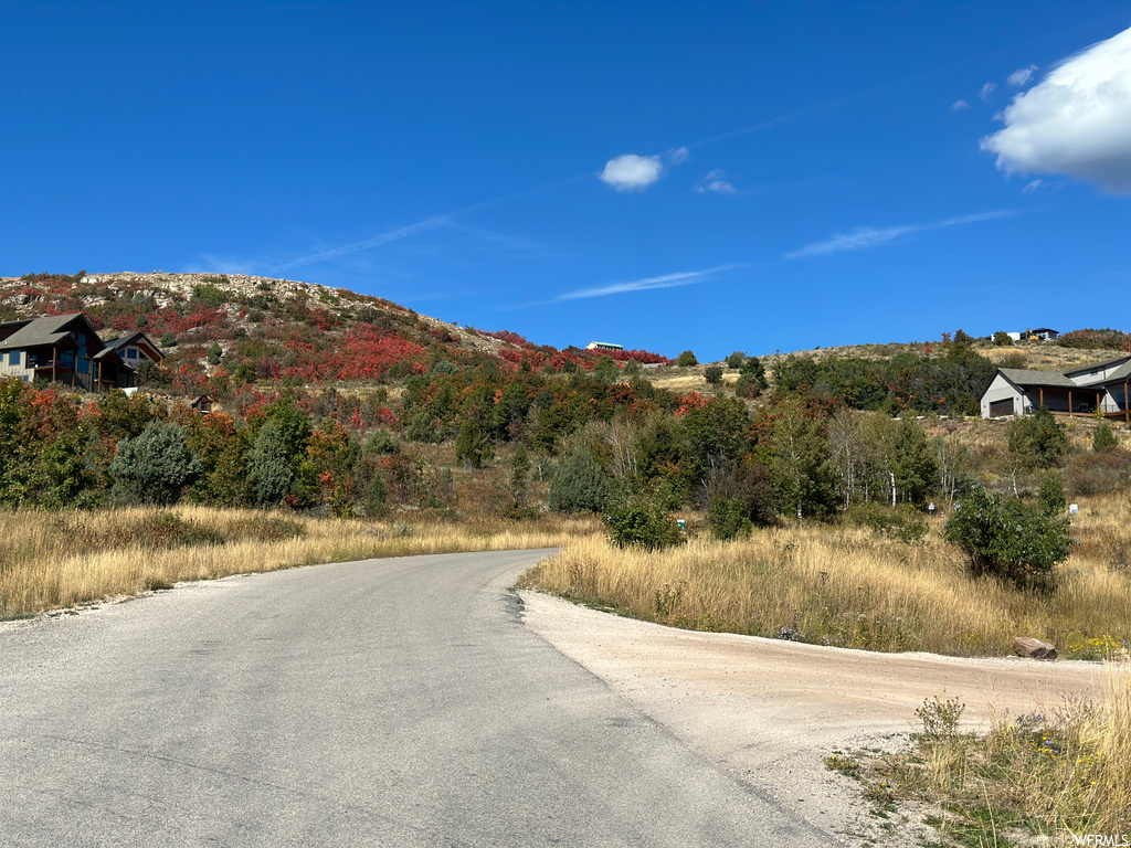 View of road featuring a mountain view