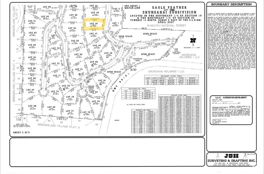 Map of parcels