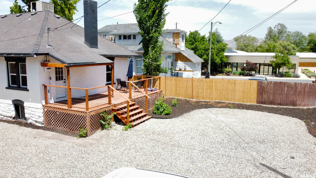 Exterior space featuring a deck