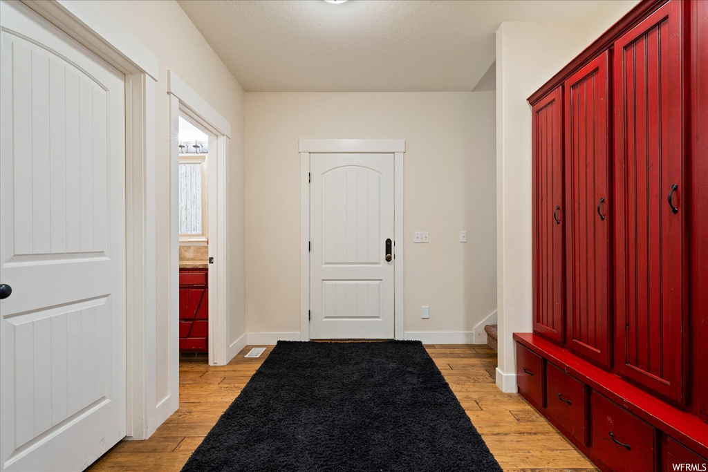 Interior space with light hardwood floors