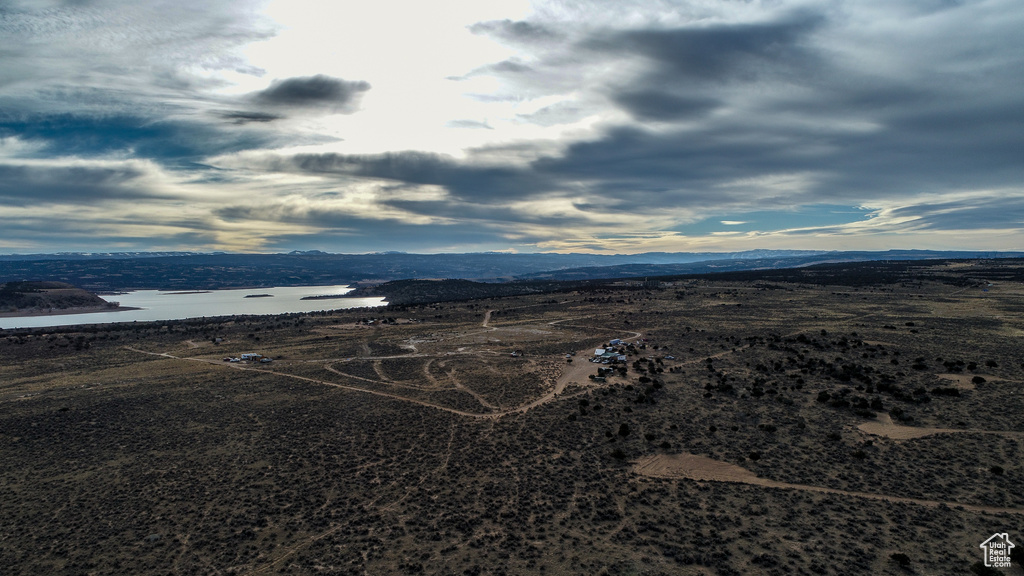 Bird\\\\\\\'s eye view featuring a water and mountain view