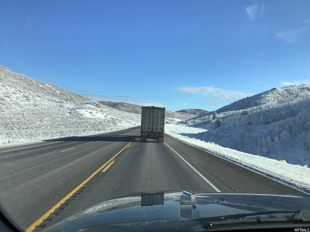 View of road featuring a mountain view