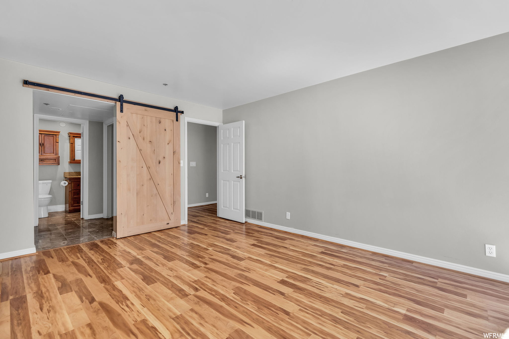 Spare room with light hardwood floors