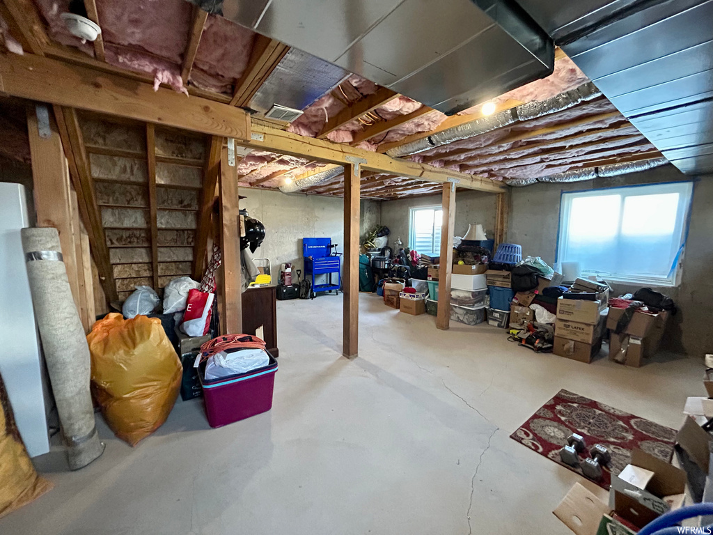 Basement with a wealth of natural light