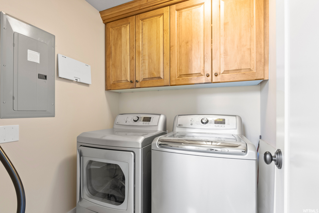 Laundry room with separate washer and dryer