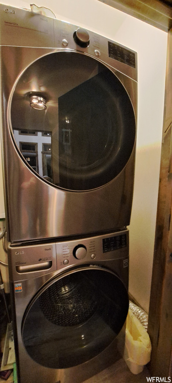 Laundry room with stacked washer / dryer