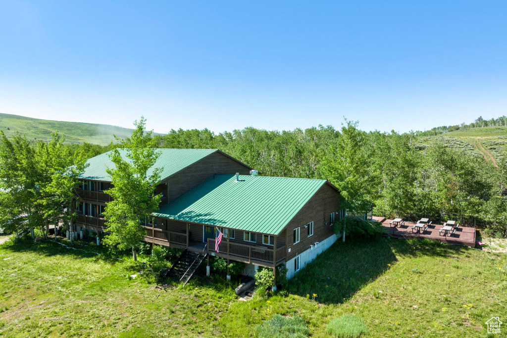 Birds eye view of property