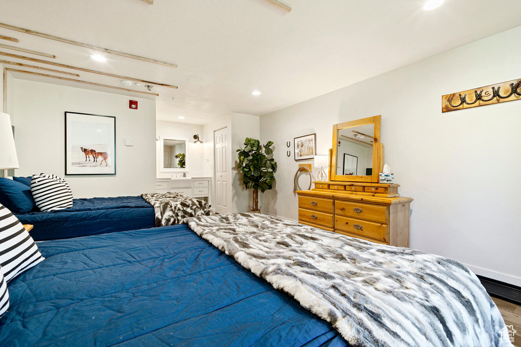 Bedroom featuring hardwood / wood-style flooring
