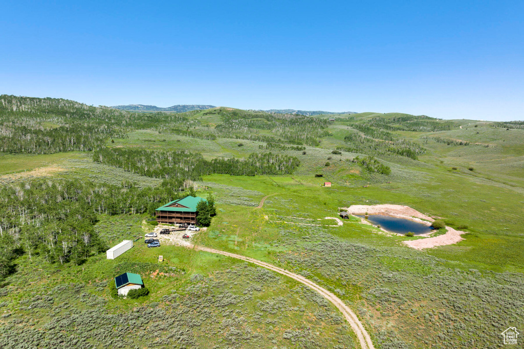 Aerial view featuring a rural view