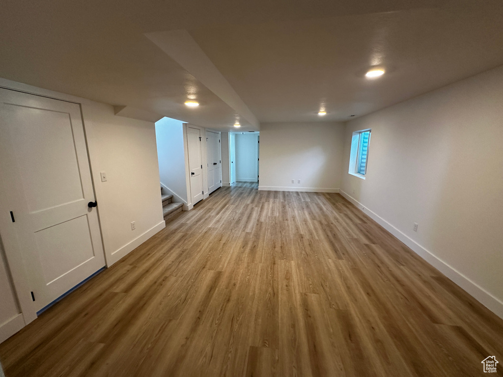 Interior space with wood-type flooring