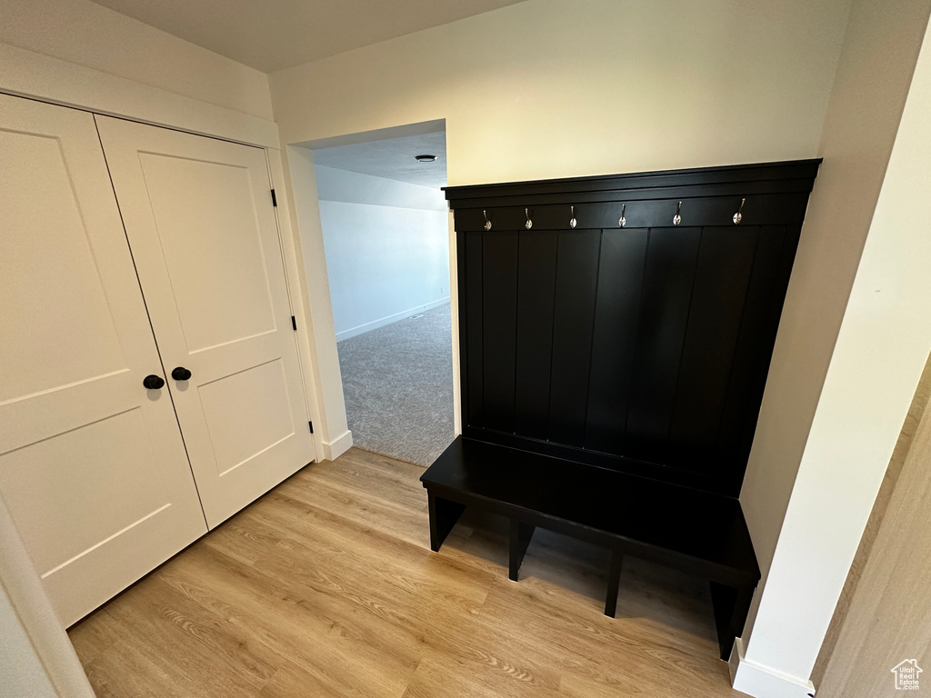 Interior space featuring light hardwood / wood-style floors