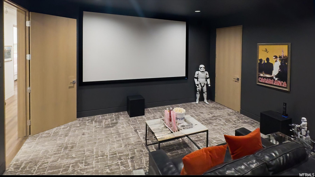 View of home theater room