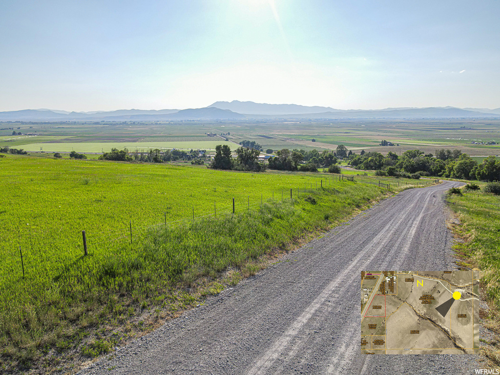 Property view of mountains featuring a rural view