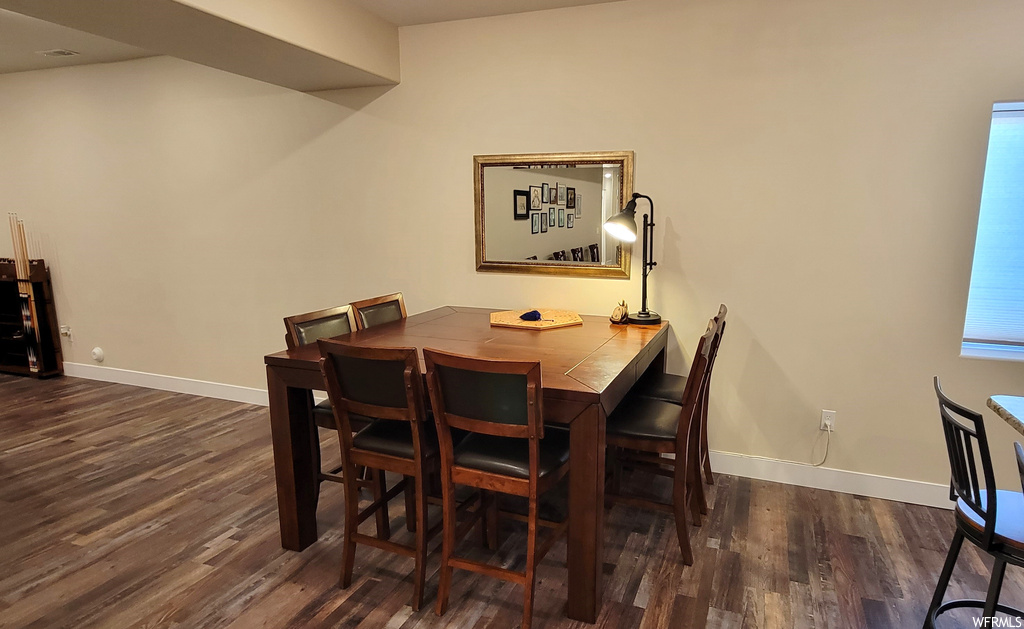 View of hardwood floored dining area