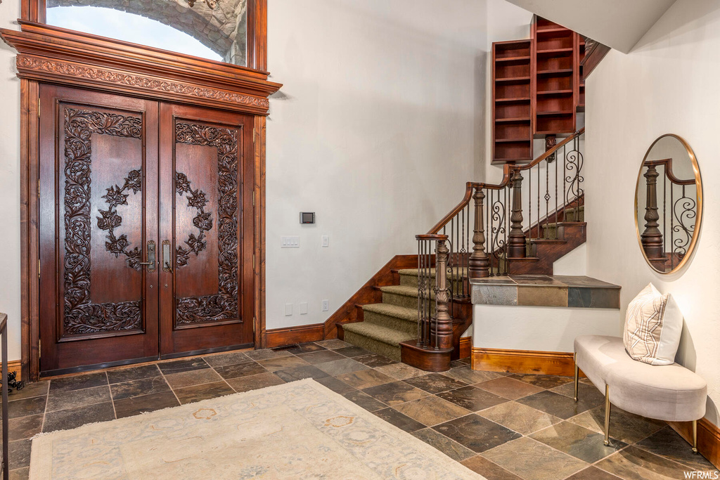 View of tiled foyer entrance