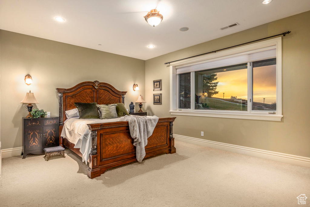 View of carpeted bedroom