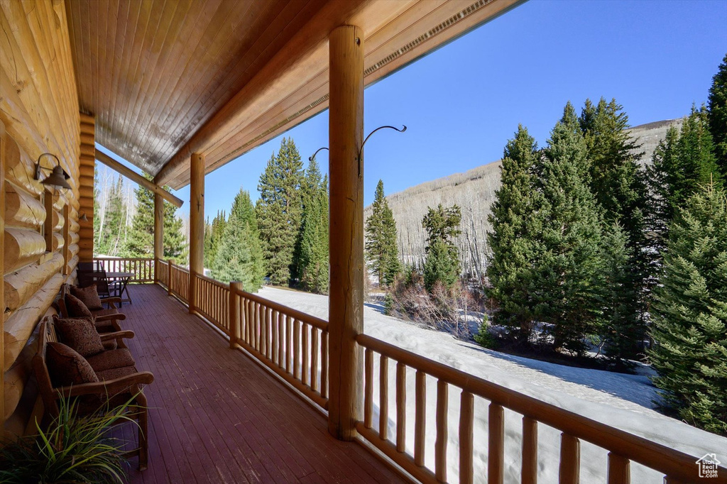 Balcony with covered porch