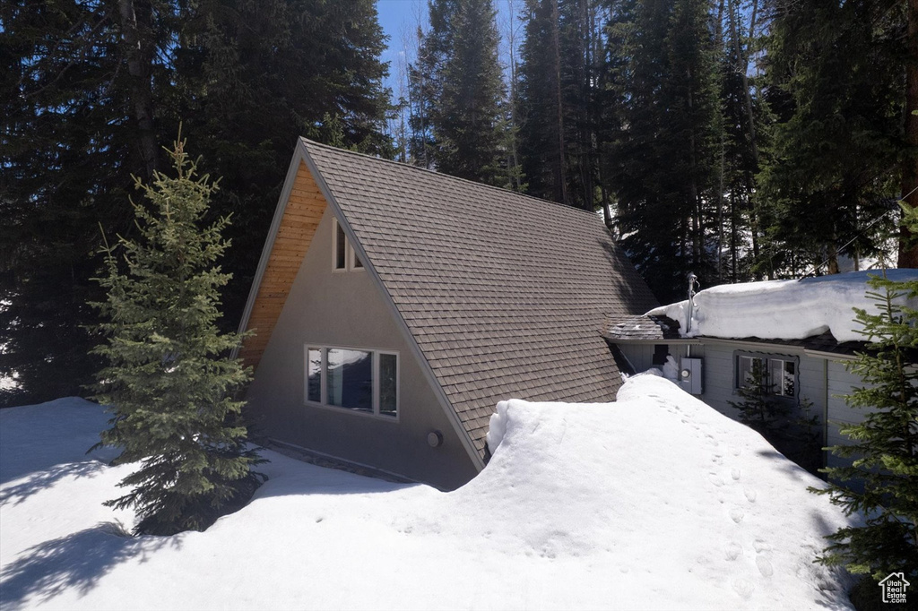 View of snow covered exterior