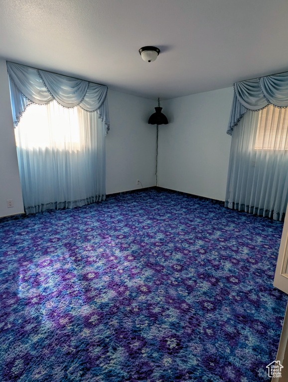 View of carpeted spare room