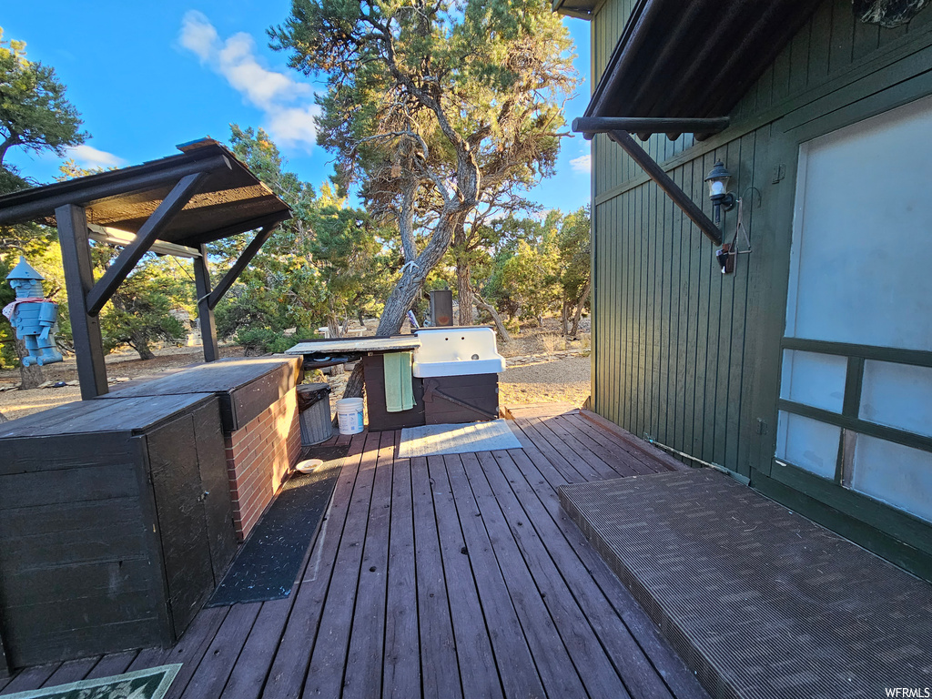 View of wooden terrace