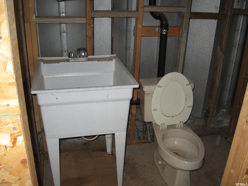 Bathroom with toilet and sink