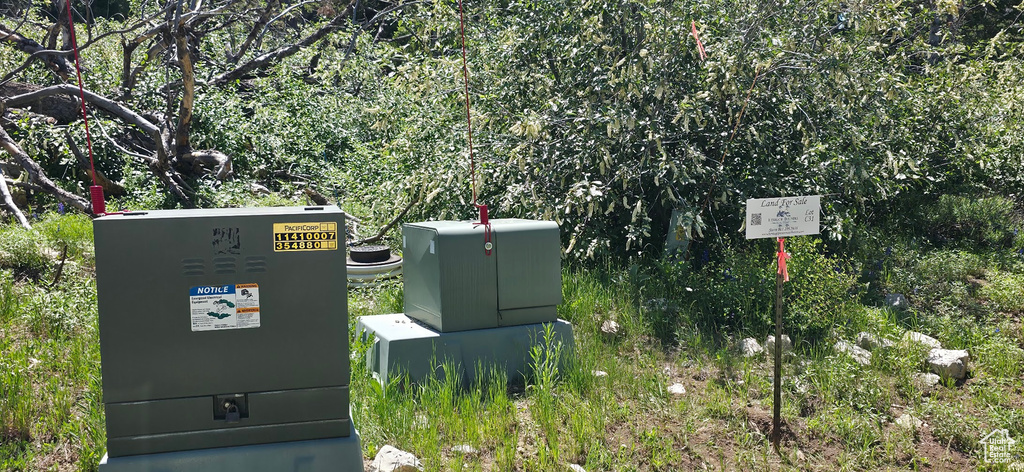 Exterior view of a pad mount transformer