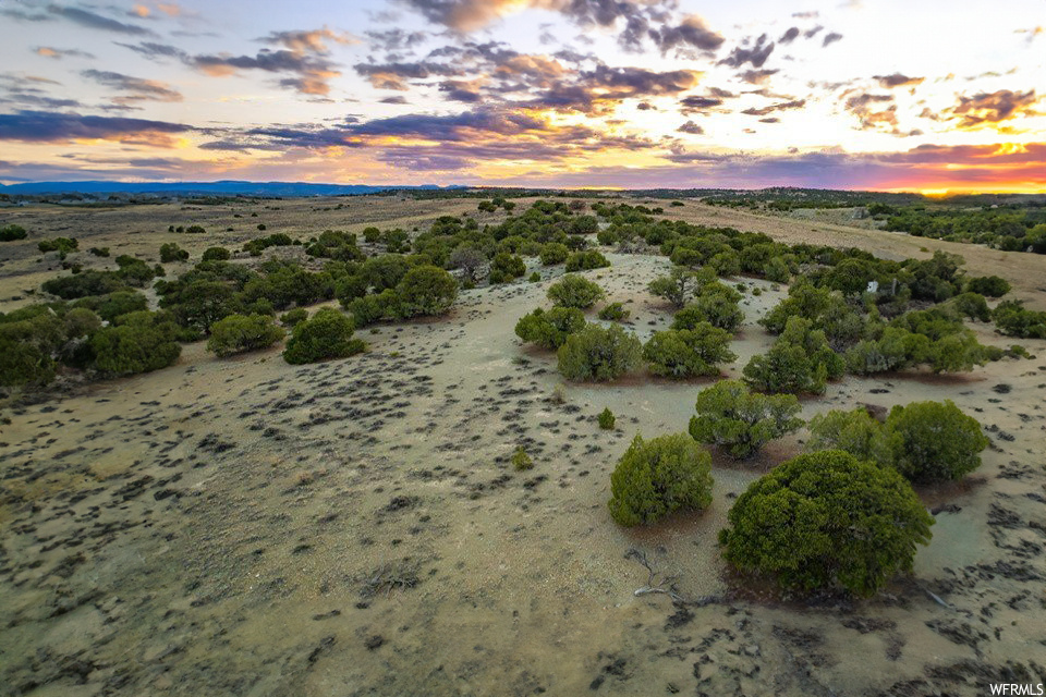 View of aerial view at dusk