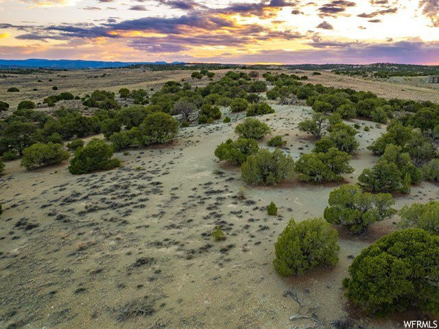 View of aerial view at dusk