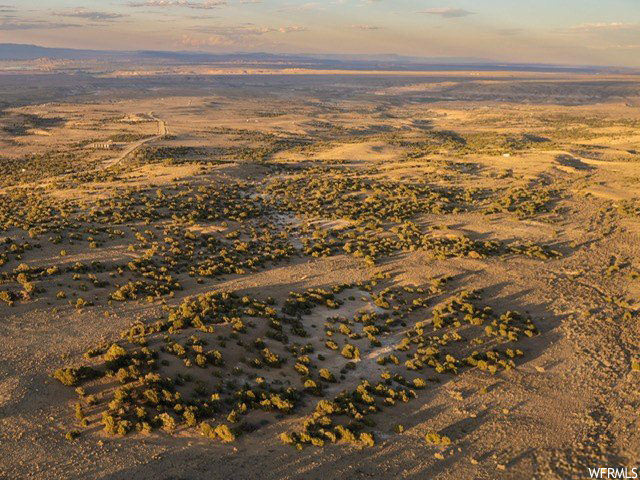 View of aerial view at dusk