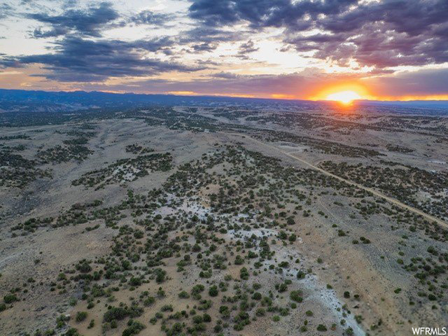 View of aerial view at dusk