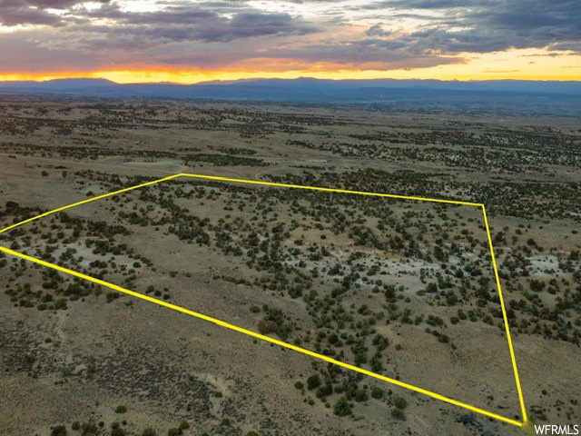 View of aerial view at dusk