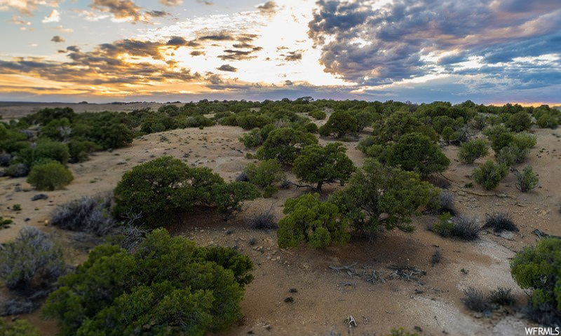 View of aerial view at dusk