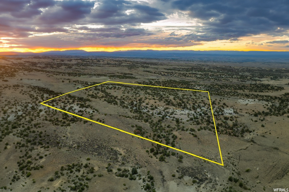 View of aerial view at dusk