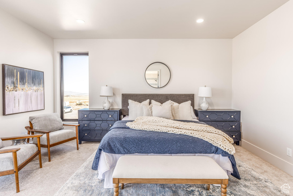 View of carpeted bedroom