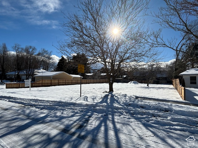 View of snowy yard