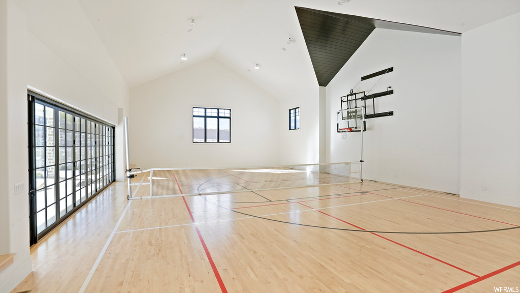 View of sport court with a wealth of natural light