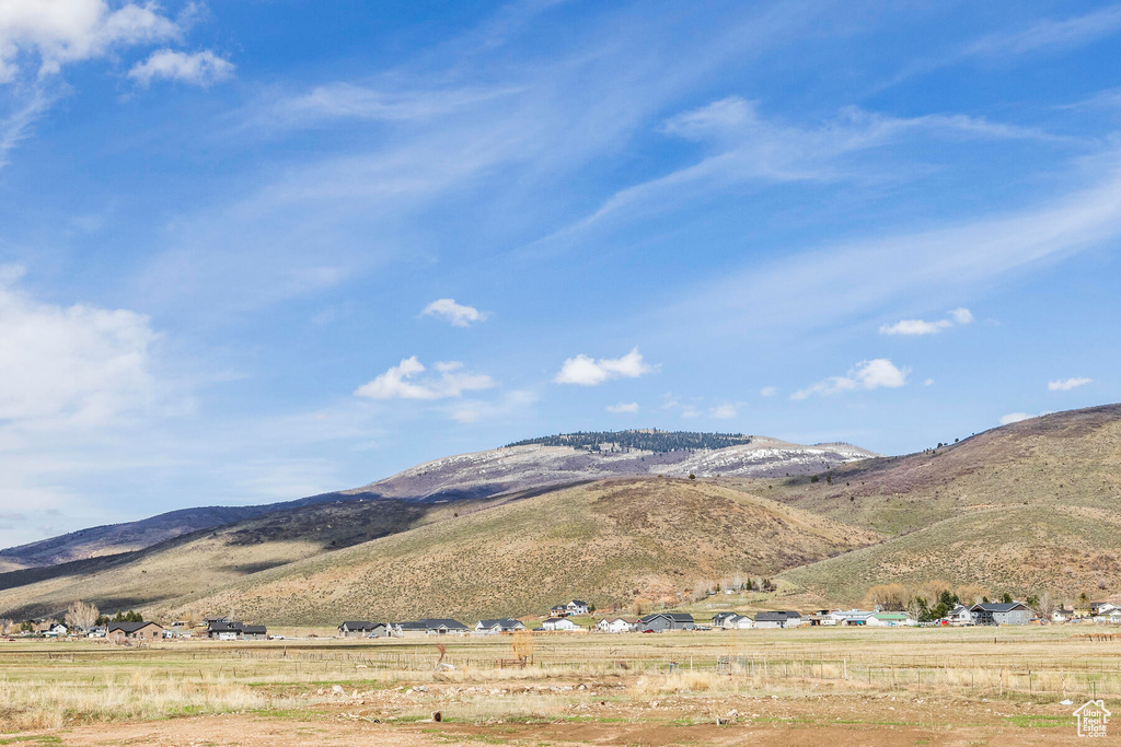 View of mountain feature with a rural view