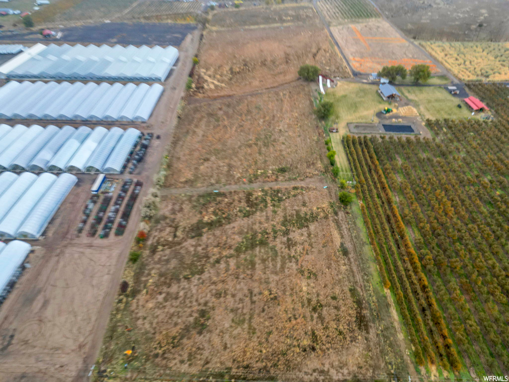 Aerial view featuring a rural view