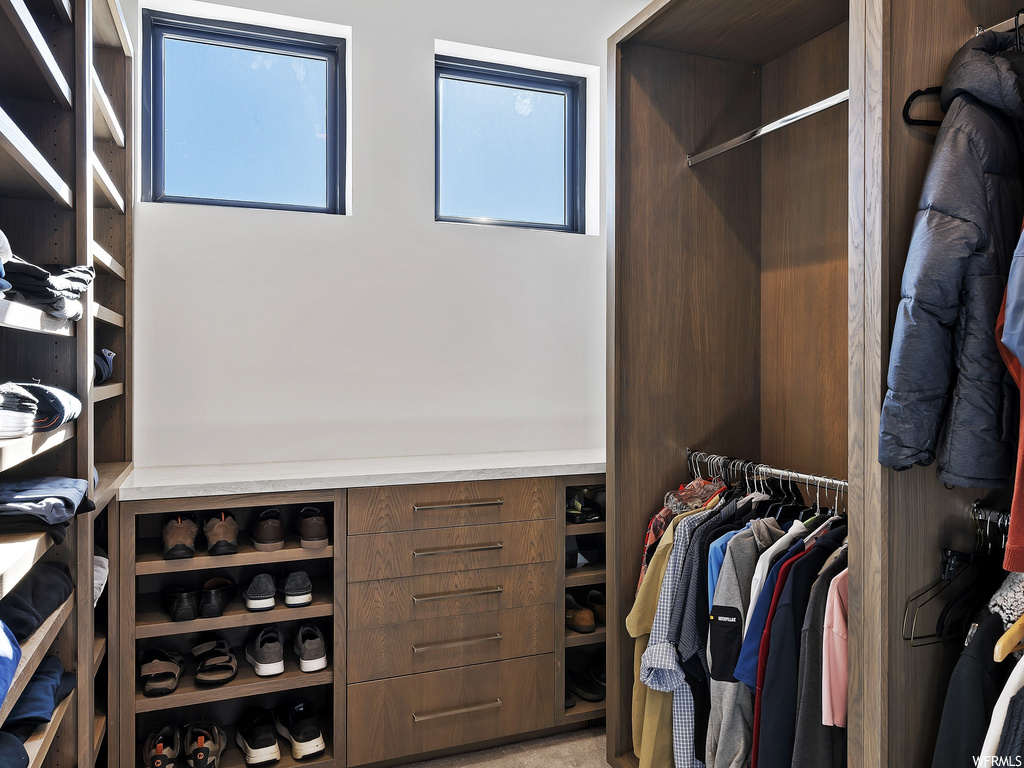 View of spacious closet